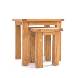 Cabinet Bits Lugo Waxed Set Of 2 Nest Of Tables - thumbnail 2