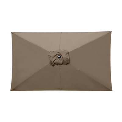 Sundaze Taupe Replacement Parasol Fabric Garden Umbrella Canopy Cover For 3X2M 6 Arm Parasols - image 1