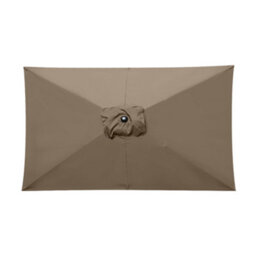 Sundaze Taupe Replacement Parasol Fabric Garden Umbrella Canopy Cover For 3X2M 6 Arm Parasols - thumbnail 1