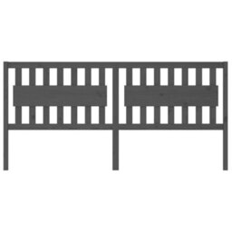 Berkfield Bed Headboard Grey 205.5X4X100 Cm Solid Wood Pine - thumbnail 3
