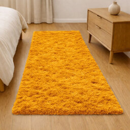 Aspire Homeware Non-Slip Ochre Shaggy Rug Soft Fluffy Washable, Medium Hallways Runner, (L)150Cm X (W)80Cm - thumbnail 6