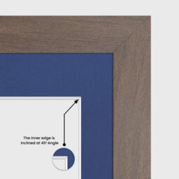AK Frames 16X8 Silver Sleek Multi Photo Frame With Blue Mount - Holds 3 Apertures (3X) 7X5 Photos - thumbnail 7
