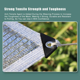 Grey 1X4M Rectangular Aluminium Shade Sail 99% Uv Protection With Eyelets Reflective - thumbnail 4