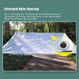 Grey 1X4M Rectangular Aluminium Shade Sail 99% Uv Protection With Eyelets Reflective - thumbnail 3