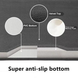 Super Absorbent Coral Velvet Bath And Floor Mat Anti Slip Bathroom And Door Mat - thumbnail 5