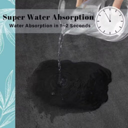 Super Absorbent Coral Velvet Bath And Floor Mat Anti Slip Bathroom And Door Mat - thumbnail 3