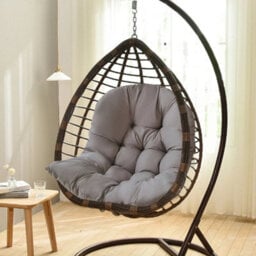 Large Garden Patio Hanging Swing Egg Chair U-Shaped Seat Pad Replacement Cushion - thumbnail 6