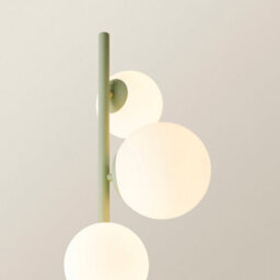 Valuelights Marlow Sage Green 5 Way Floor Lamp With Glass Globe Lampshade - thumbnail 3