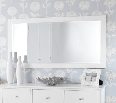 Statement Furniture Edward Hopper White Wall Mirror 140X70Cm - image 1