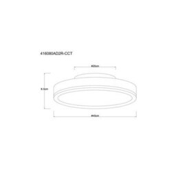 Luminosa Lighting Luminosa Doro 45Cm Flush Ceiling Light Silver Colored Led Dimmable 2700-6500K Remote Control Timer - thumbnail 8
