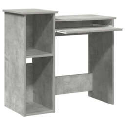Berkfield Durable Desk With Shelves Concrete Grey 84X40X78 Cm Engineered Wood - thumbnail 4