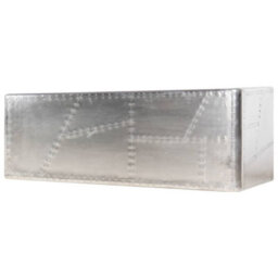 Berkfield Aviator Desk Silver 112X50X76 Cm Metal - thumbnail 4