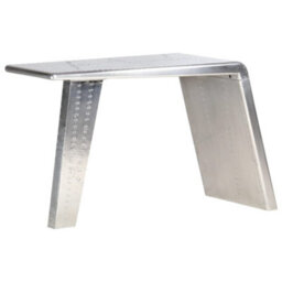 Berkfield Aviator Desk Silver 112X50X76 Cm Metal - thumbnail 8