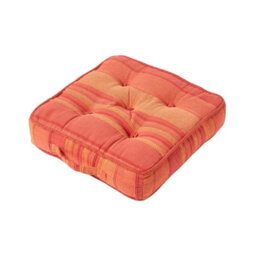 Homescapes Morocco Striped Cotton Floor Cushion Terracotta