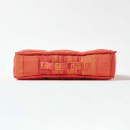 Homescapes Morocco Striped Cotton Floor Cushion Terracotta - thumbnail 5