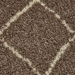 Beige Cream Shaggy Rug, 45mm Thick Geometric Stain-Resistant Rug, Moroccan Rug For Bedroom, & Dining Room-160Cm X 220Cm - thumbnail 2
