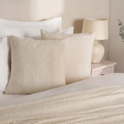 OHS 2 Pack Of Boucle Teddy Fleece Cushion Covers - thumbnail 1