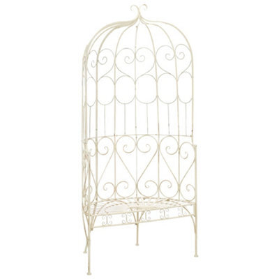 Walplus Garden Bench 95 Cm Iron Antique White - image 1