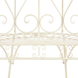 Walplus Garden Bench 95 Cm Iron Antique White - thumbnail 5