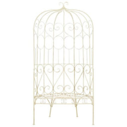 Walplus Garden Bench 95 Cm Iron Antique White - thumbnail 2