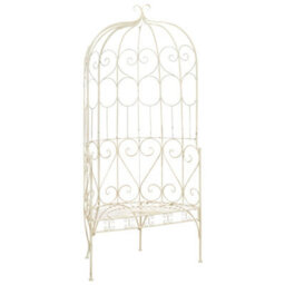 Walplus Garden Bench 95 Cm Iron Antique White - thumbnail 1