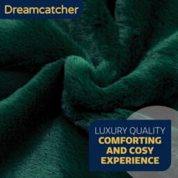 Dreamcatcher Blanket Throw Soft Faux Fur 160 X 130Cm Green Fleece Overblanket Fluffy Blanket  For Sofa & Beds - thumbnail 4
