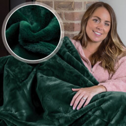Dreamcatcher Blanket Throw Soft Faux Fur 160 X 130Cm Green Fleece Overblanket Fluffy Blanket  For Sofa & Beds