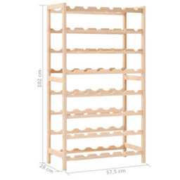 Berkfield Wine Rack Cedar Wood 57.5X28X102 Cm - thumbnail 7
