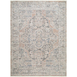 Livabliss Galey Alix Maria Elena-Vintage Brown Blue Beige Traditional Vintage Boho Fringe Living Dining Bedroom Rug 66 X 115 Cm Easy Care - thumbnail 2
