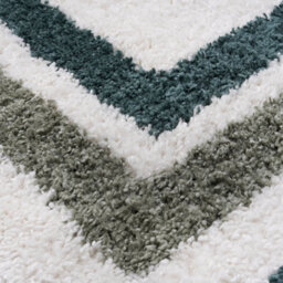 The Rugs Moodi Shaggy Green Marina Rug Runner Bordered Thick High Pile For Living Rooms, Bedrooms, Hallways, Kitchens - thumbnail 3