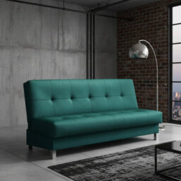 Enduro Xi Living Room Sofa Bed With Click Clack Sleeping Function Storage Wooden Frame 195X90X85Cm Tugrquoise - thumbnail 1