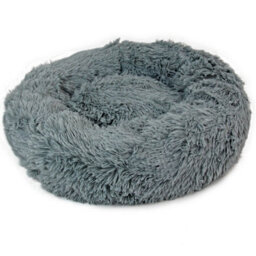 Actiaspet Dog Cat Bed Fluffy Donut Kitten Puppy Pet Cushion Calming Mattress S (Grey) - thumbnail 6