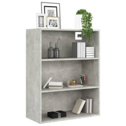 Berkfield Hanging Wall Cabinet Concrete Grey 69.5X32.5X90 Cm - thumbnail 4