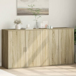 Walplus Sideboards 2 Pcs Sonoma Oak 79X38X80 Cm Engineered Wood - thumbnail 1