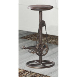 Buttercup Farm Wow Cycle Stool With Wooden Top - Mango Wood/iron - L41 X W38 X H75 Cm - Coffee Finish - thumbnail 3