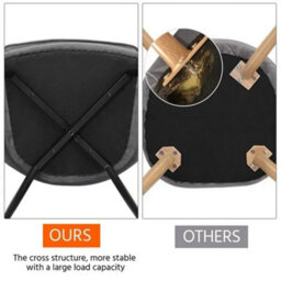 2 Pcs Dining Chairs Velvet Tub Chairs With Soft Padded Backrest And Arms - thumbnail 6