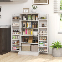 Costway Kitchen Pantry Cabinet 120Cm Food Pantry Cabinet With Doors - thumbnail 1