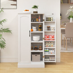 Costway Kitchen Pantry Cabinet 120Cm Food Pantry Cabinet With Doors - thumbnail 4