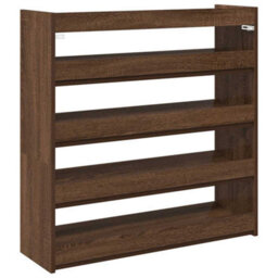 Berkfield Elegant Shoe Rack Brown Oak 80X25X81 Cm Engineered Wood - thumbnail 6