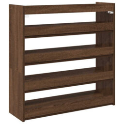 Berkfield Elegant Shoe Rack Brown Oak 80X25X81 Cm Engineered Wood - thumbnail 1