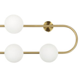 Beliani Wall Lamp Gold Ring With 4 Glass Globe Shades 70Cm Modern Wall Light - thumbnail 4