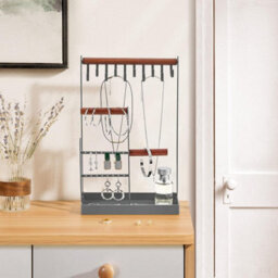 Xample Jewellery Organiser Jewellery Stand Holder, 4 Tiers Jewelry Stands Necklace Organizer Earring Holder, 10 Hooks Jewelry Tower Rack - thumbnail 3