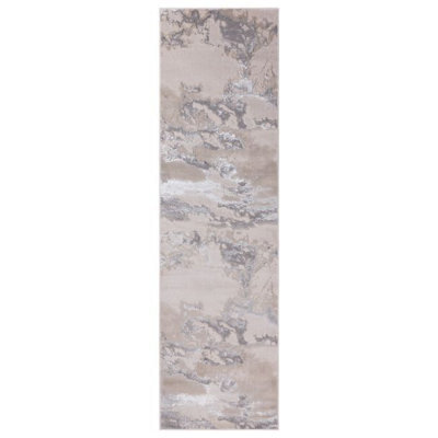Modern Rug, Abstract Optical/(3D) Anti-Shed Bedroom, Livingroom Rug, 8mm Pile Modern Diningroom Rug-66 X 240Cm (Runner)