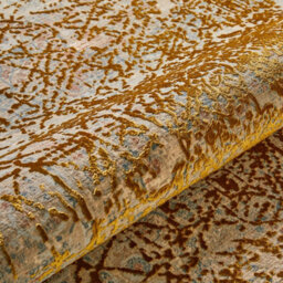 Yellow Abstract Kilim Traditional Rug Easy To Clean Living Room And Bedroom-160Cm X 230Cm - thumbnail 3