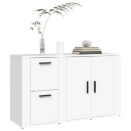 Berkfield Sideboard White 100X33X59.5 Cm Engineered Wood - thumbnail 4