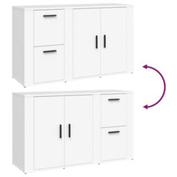 Berkfield Sideboard White 100X33X59.5 Cm Engineered Wood - thumbnail 9