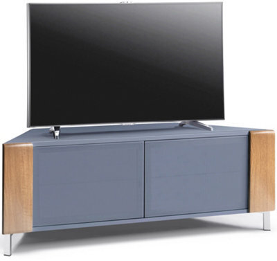 "Mda Designs Corvus Corner-Friendly Grey Oak Beamthru Doors Tv Cabinet For Flat Screen Tvs Up To 50""" - image 1