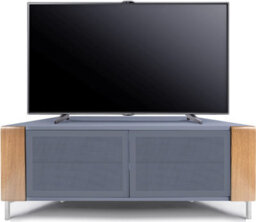 "Mda Designs Corvus Corner-Friendly Grey Oak Beamthru Doors Tv Cabinet For Flat Screen Tvs Up To 50""" - thumbnail 3