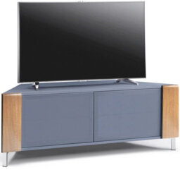 "Mda Designs Corvus Corner-Friendly Grey Oak Beamthru Doors Tv Cabinet For Flat Screen Tvs Up To 50""" - thumbnail 1