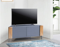 "Mda Designs Corvus Corner-Friendly Grey Oak Beamthru Doors Tv Cabinet For Flat Screen Tvs Up To 50""" - thumbnail 2